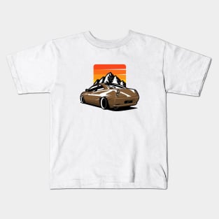 Brown Coupe Turbo Type 175 in Mountains Kids T-Shirt